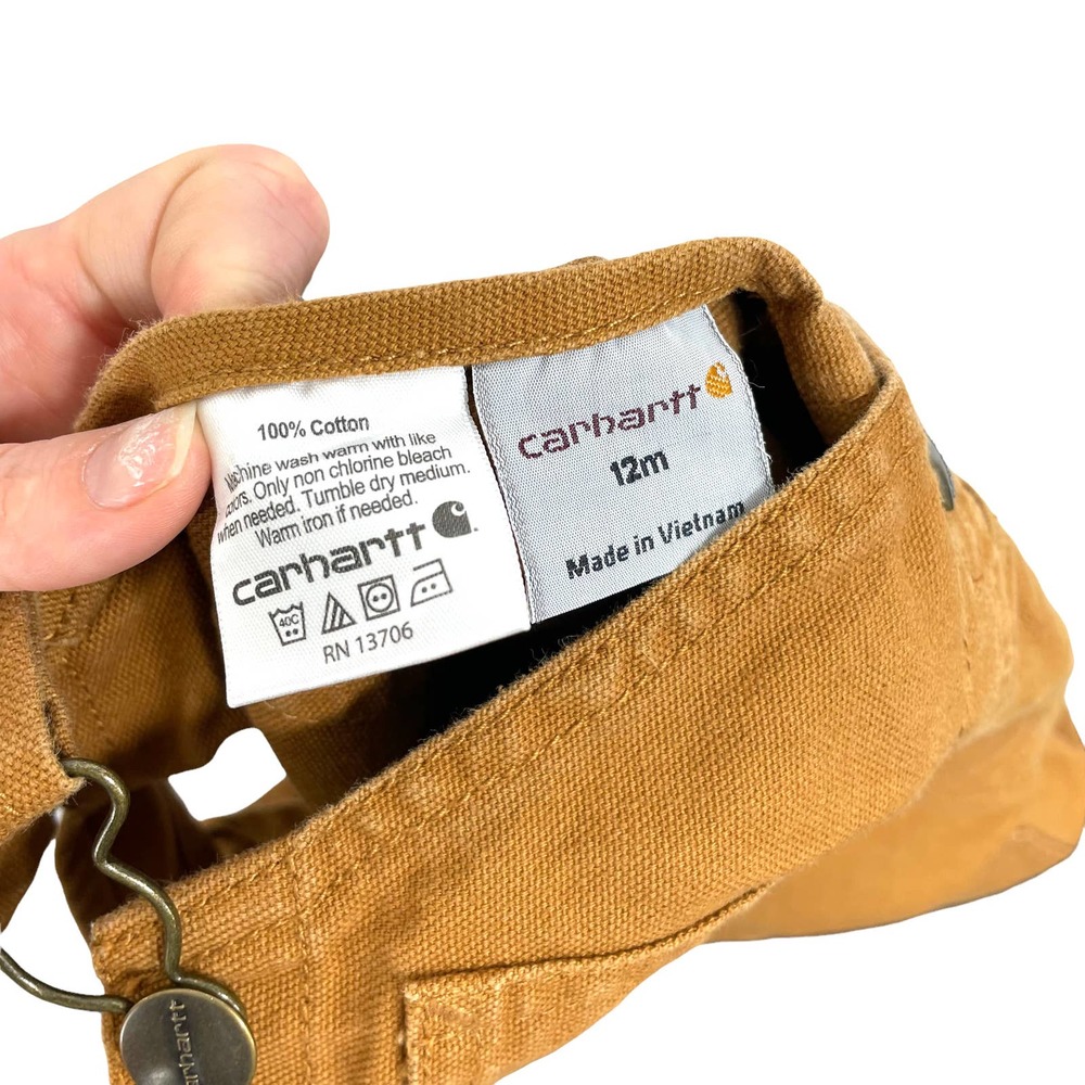 Carhartt Canvas Duck Bib Overall Sz 12M - Picture 6 of 7